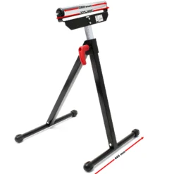 Wiltec Rollenständer bis 60 kg, Rollenbock höhenverstellbar 68-110 cm, aus Metall für Materialzuführung, Rollbock Stützbock Unterstellbock