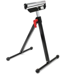 Wiltec Rollenständer bis 60 kg, Rollenbock höhenverstellbar 68-110 cm, aus Metall für Materialzuführung, Rollbock Stützbock Unterstellbock