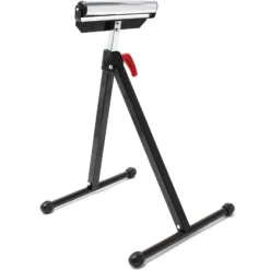 Wiltec Rollenständer bis 60 kg, Rollenbock höhenverstellbar 68-110 cm, aus Metall für Materialzuführung, Rollbock Stützbock Unterstellbock