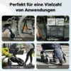 Wiltec Rollstuhlrampe doppelt faltbar 213cm 270kg, mobile Auffahrschiene als Rollirampe, Aluminium Kofferrampe