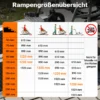 Wiltec Rollstuhlrampe faltbar 122 cm 270 kg, mobile Auffahrschiene als Rollirampe, Aluminium Kofferrampe mit rutschfester Oberfläche