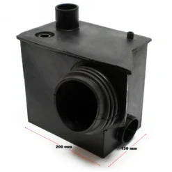 Wiltec Sammelbehälter für 3/1 Kleinhebeanlage 600 W, Ersatzteil 250 x 140 x 230 mm aus Naturkautschuk und Gummi, Ersatz für Abwasserhebeanlage