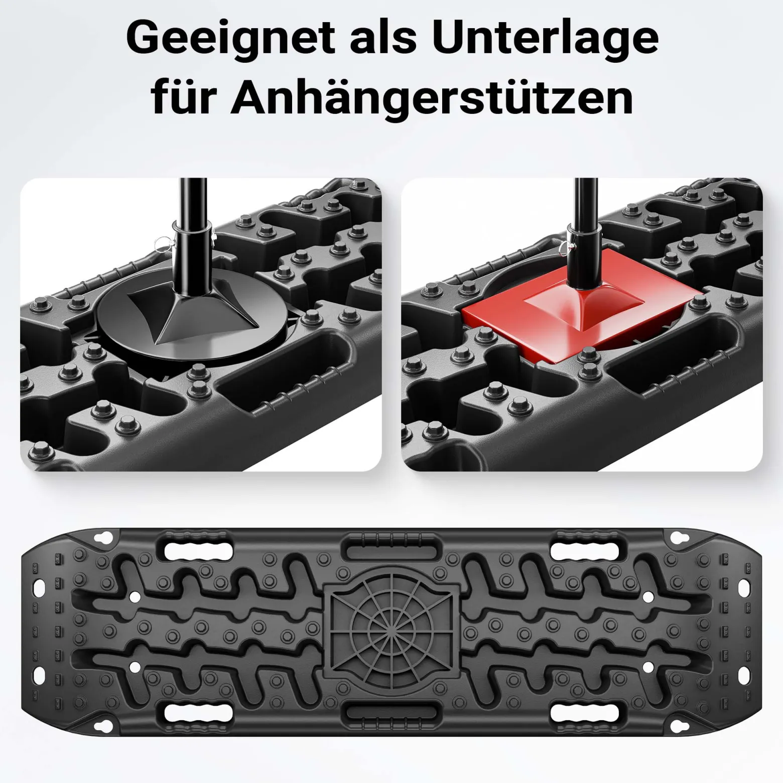 Wiltec Sandbleche Paar 1063 x 298 x 66 mm Sandboards bis 10 t, 2er Set Anfahrhilfe für Wohnmobil, Bergeboards Traktionshilfe für Sand, Schlamm und Schnee