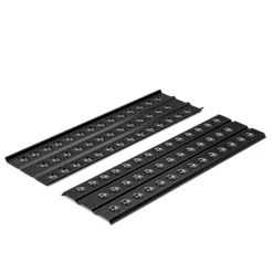 Wiltec Sandbleche 2 Stück 150 x 45 cm Sandboards aus Aluminium Anfahrhilfe für Autos, leichte Wohnmobile und Offroad Fahrzeuge Traktionshilfe
