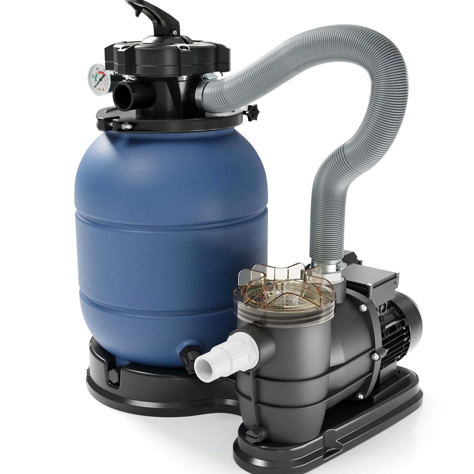 Wiltec Sandfilteranlage für Pools bis zu 20 m³, Filteranlage, Poolfilter, Pumpe Schwimmbadpumpe