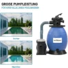 Wiltec Sandfilteranlage 370 W mit 26l Filtertank und selbstansaugender Pumpe 13200 l/h, Sandfilterpumpe, Pool-Pumpe