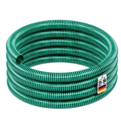 Wiltec Saugschlauch Druckschlauch 25m, flexibel, 38mm (1 1/2") grün - Made in Europe, zum Anschluss an Teichpumpen und Hauswasserwerke