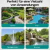 Wiltec Saugschlauch Druckschlauch 10m, flexibel, 38mm (1 1/2") grün - Made in Europe, zum Anschluss an Teichpumpen und Hauswasserwerke