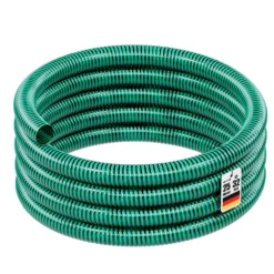 Wiltec Saugschlauch Druckschlauch 25m, flexibel, 32mm (1 1/4") grün - Made in Europe, zum Anschluss an Teichpumpen und Hauswasserwerke