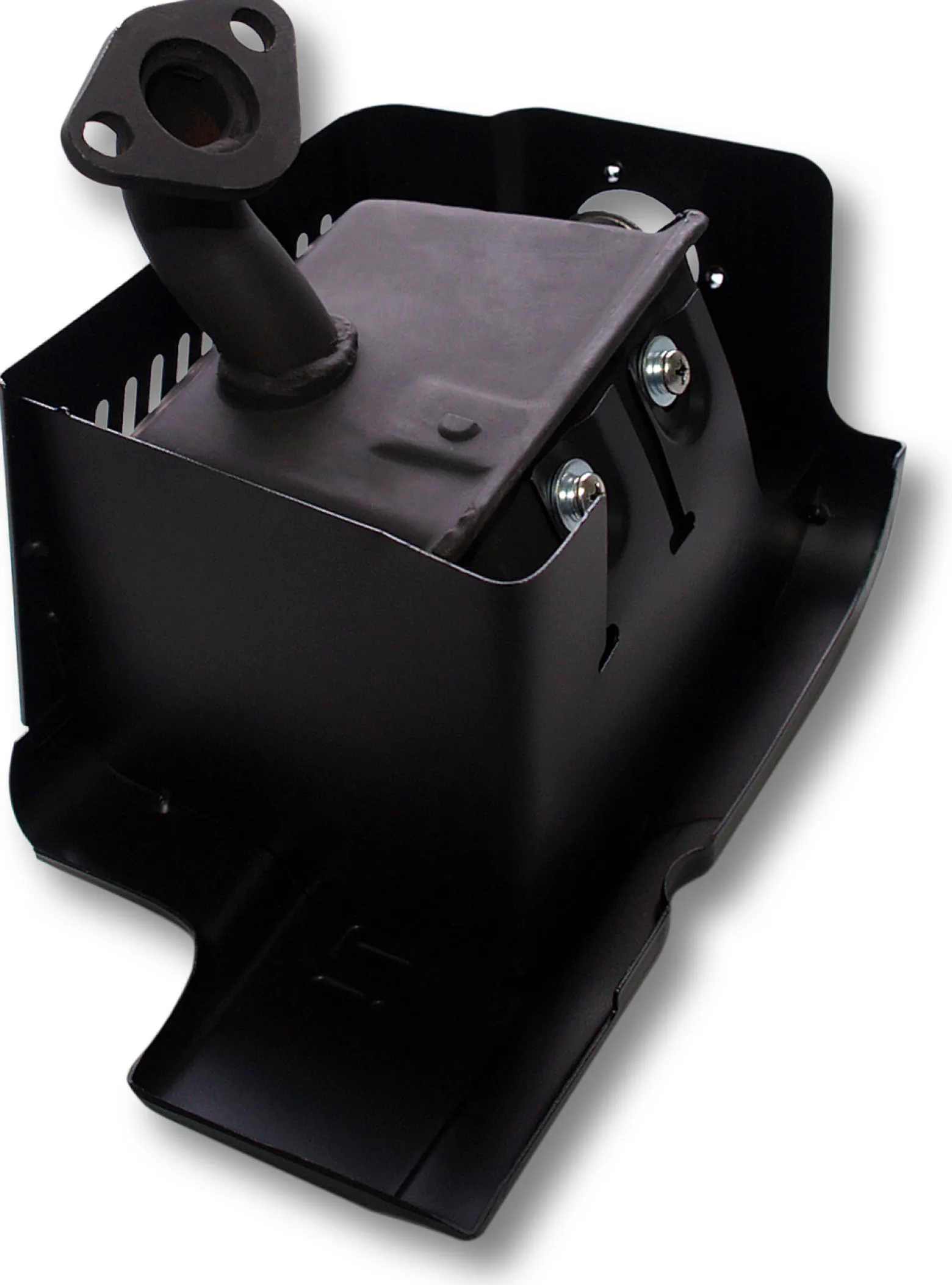 Wiltec Schalldämpfer für LIFAN 6,5 PS Motor – Benzinmotor Ersatzteil Silencer – Einzylinder für Kleinmaschinen & Karts, 4-Takt Motor & OHV Ventilsteuerung