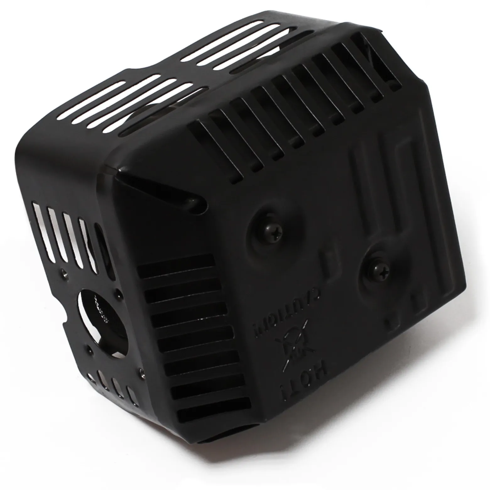 Wiltec Schalldämpfer für Strong 6,5 PS Motor – Benzinmotor Ersatzteil Silencer – Einzylinder für Kleinmaschinen & Karts, 4-Takt Motor & OHV Ventilsteuerung