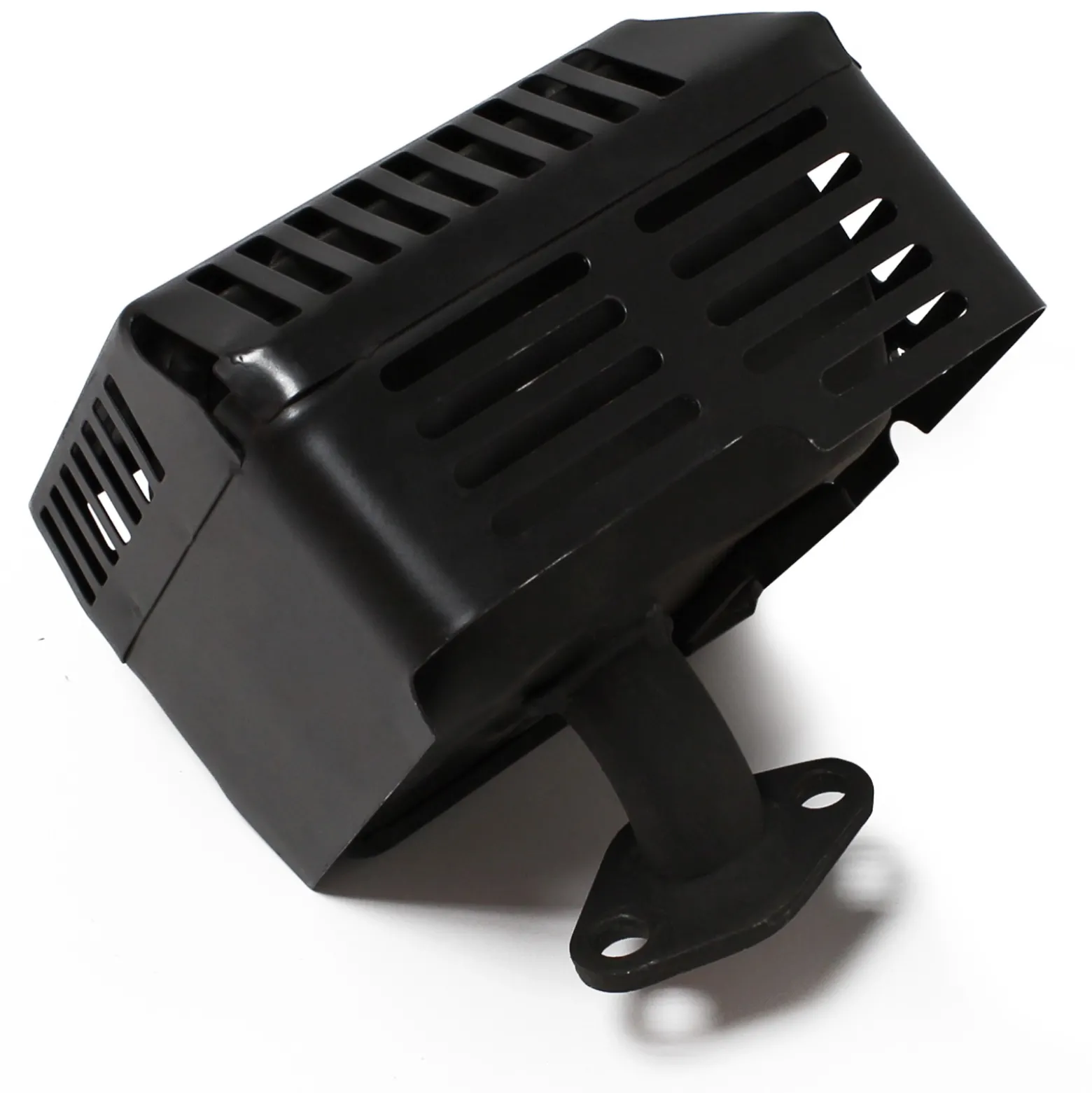 Wiltec Schalldämpfer für Strong 6,5 PS Motor – Benzinmotor Ersatzteil Silencer – Einzylinder für Kleinmaschinen & Karts, 4-Takt Motor & OHV Ventilsteuerung