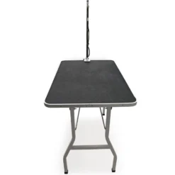 Wiltec Schertisch für Hund und Katze, 91x61x76 cm, Trimmtisch zusammenklappbar, Groomer Tisch mit Galgen, höhenverstellbar, Pflegetisch für Tiere