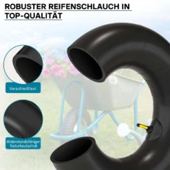 Wiltec Schlauch Luftschlauch für Rasenmäherreifen TR87 16x6.50-8 Rasentraktor Aufsitzmäher