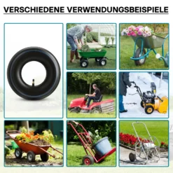 Wiltec Schlauch Luftschlauch für Rasenmäherreifen TR13 13x5.00-6 Rasentraktor Aufsitzmäher