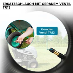 Wiltec Schlauch Luftschlauch für Rasenmäherreifen TR13 13x5.00-6 Rasentraktor Aufsitzmäher