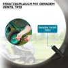 Wiltec Schlauch Luftschlauch Rasenmäherreifen 18x6.50/7.50/8.50/9.50-8 20x8.00/10.00-8 mit geradem Ventil E