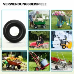 Wiltec Schlauch Luftschlauch Rasenmäherreifen 18x6.50/7.50/8.50/9.50-8 20x8.00/10.00-8 mit geradem Ventil E