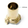 Wiltec Schlauchtülle aus Messing DN32 (1 1/4") Schnellkupplung für Wasserschlauch Schlauchverbinder Gartenschlauch