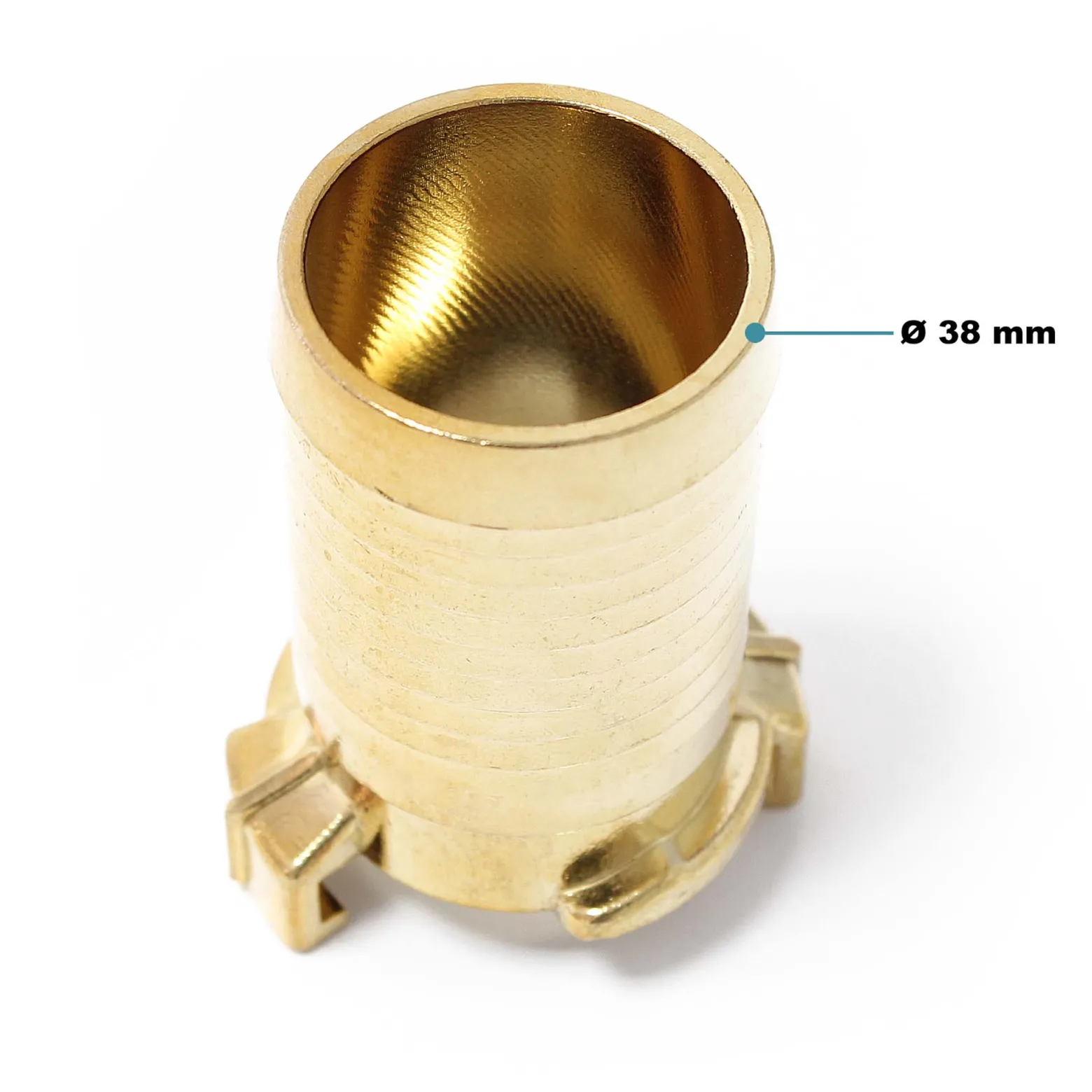 Wiltec Schlauchtülle aus Messing DN38 (1 1/2") Schnellkupplung für Wasserschlauch Schlauchverbinder Gartenschlauch
