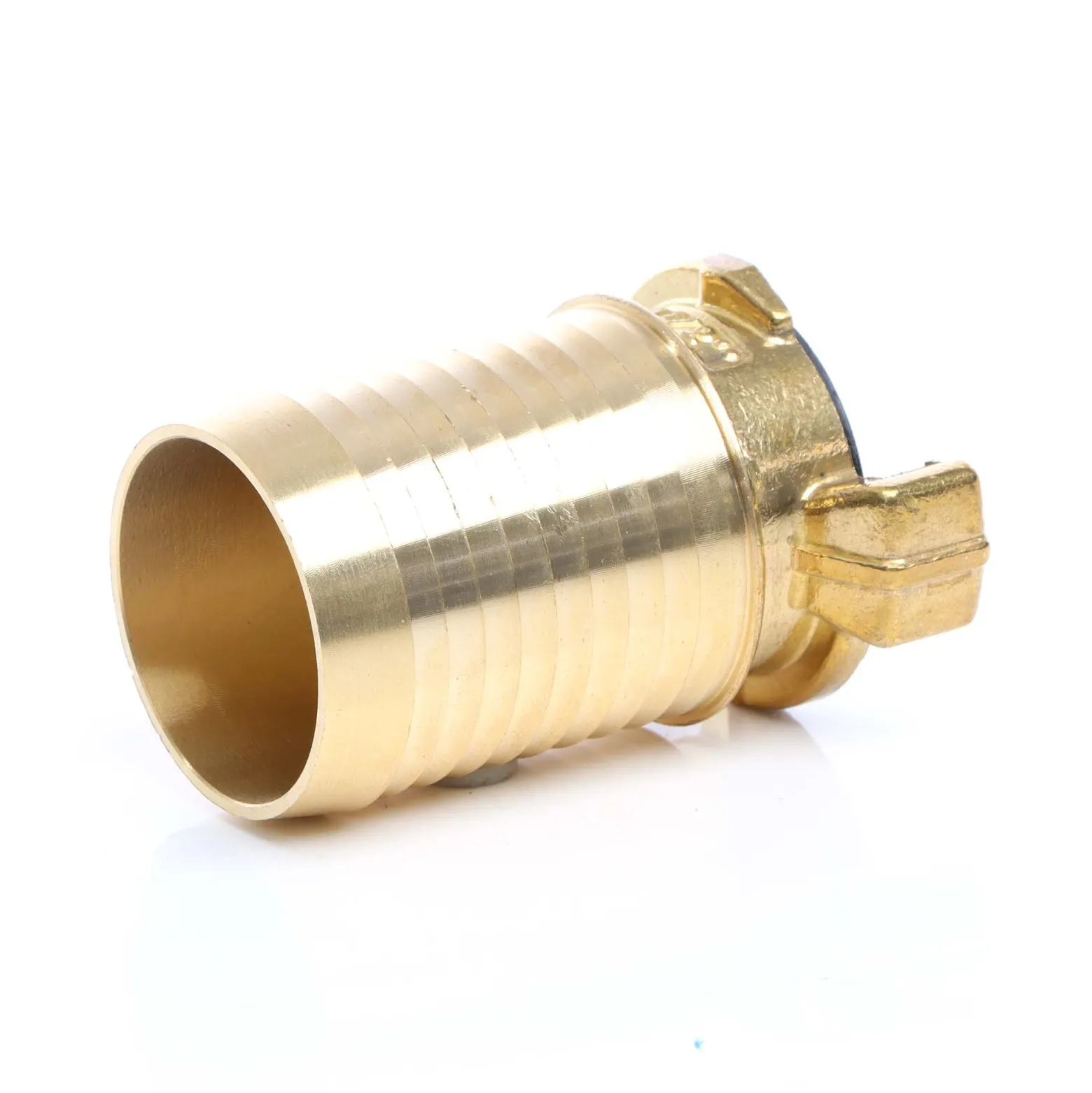 Wiltec Schlauchtülle aus Messing DN38 (1 1/2") Schnellkupplung für Wasserschlauch Schlauchverbinder Gartenschlauch