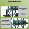 Wiltec Schlauchwagen ohne Schlauch, Schlauchaufroller für 3/4" (19 mm) Gartenschlauch bis 70 m, mit Reifen Ø 25cm Gartenschlauchwagen, Gartenschlauchtrommel
