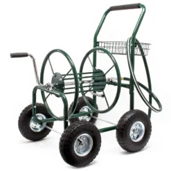 Wiltec Schlauchwagen ohne Schlauch, Schlauchaufroller für 5/8