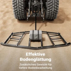 Wiltec Schleppegge 217 x 106 cm, Wiesenegge für Rasentraktor, ATV und UTV, Wiesenschleppe zur Bodenbearbeitung und Bodennivellierung