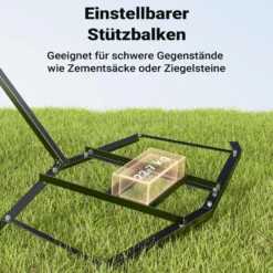 Wiltec Schleppegge 172 x 90 cm, Wiesenegge für Rasentraktor, ATV und UTV, Wiesenschleppe zur Bodenbearbeitung und Bodennivellierung
