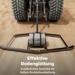 Wiltec Schleppegge 190 x 98 cm, Wiesenegge für Rasentraktor, ATV und UTV, Wiesenschleppe zur Bodenbearbeitung und Bodennivellierung