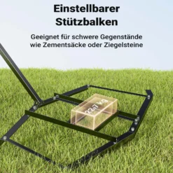 Wiltec Schleppegge 190 x 98 cm, Wiesenegge für Rasentraktor, ATV und UTV, Wiesenschleppe zur Bodenbearbeitung und Bodennivellierung