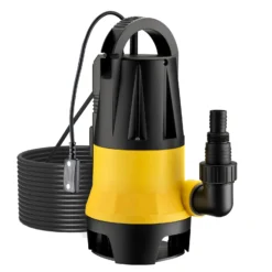 Wiltec Schmutzwasserpumpe mit Sensor 900 W, Tauchpumpe Schmutzwasser mit 2 Modi, Wasserpumpe 15000 l/h, Brunnenpumpe 8,5 m Förderhöhe & 7 m Tiefe