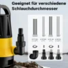 Wiltec Schmutzwasserpumpe mit Sensor 550 W, Tauchpumpe Schmutzwasser mit 2 Modi, Wasserpumpe 12500 l/h, Brunnenpumpe 7 m Förderhöhe & 7 m Tiefe