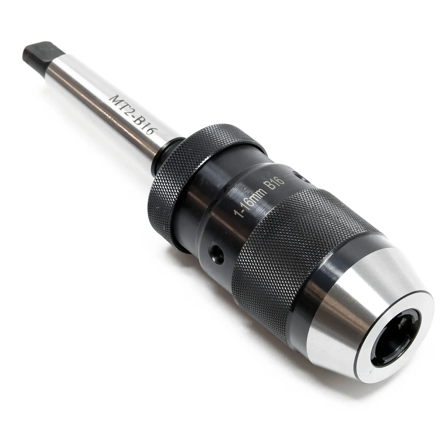 Wiltec Schnellspannbohrfutter MK2-B16 mit 16mm Spannbereich und integriertem Morsekegel Bohrfutter für Bohrmaschine Fräsmaschine Drehmaschine