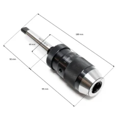 Wiltec Schnellspannbohrfutter MK2-B16 mit 16mm Spannbereich und integriertem Morsekegel Bohrfutter für Bohrmaschine Fräsmaschine Drehmaschine
