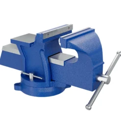 Wiltec Schraubstock Heavy Duty 125 mm Klemmbacke, Spannwerkzeug mit Amboss für schwere Beanspruchung für Werkbank