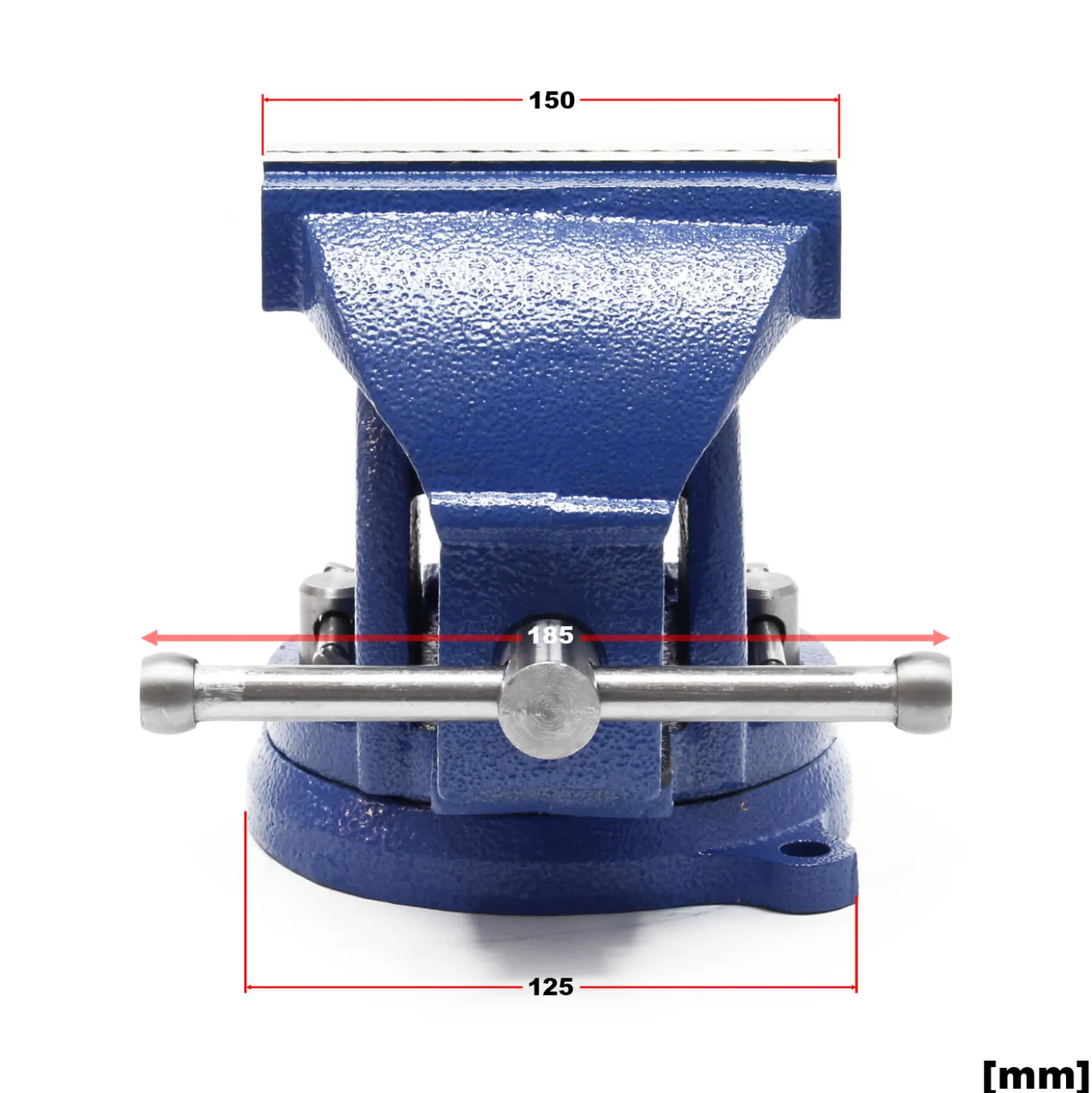 Wiltec Schraubstock Heavy Duty 150 mm Klemmbacke, Spannwerkzeug mit Amboss für schwere Beanspruchung für Werkbank