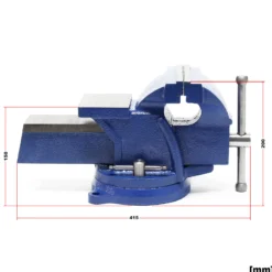 Wiltec Schraubstock Heavy Duty 150 mm Klemmbacke, Spannwerkzeug mit Amboss für schwere Beanspruchung für Werkbank