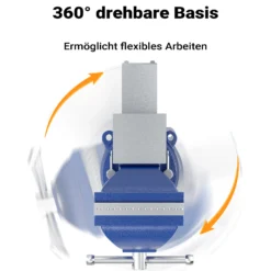 Wiltec Schraubstock Light Duty 100 mm Klemmbacke, Spannwerkzeug mit Amboss für leichte Beanspruchung für Werkbank
