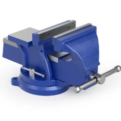 Wiltec Schraubstock Light Duty 100 mm Klemmbacke, Spannwerkzeug mit Amboss für leichte Beanspruchung für Werkbank
