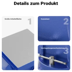 Wiltec Schraubstock Light Duty 100 mm Klemmbacke, Spannwerkzeug mit Amboss für leichte Beanspruchung für Werkbank