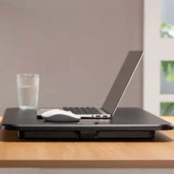 Wiltec Schreibtischaufsatz 67x47cm höhenverstellbarer Steh-Sitz Schreibtisch für Laptop und Monitor