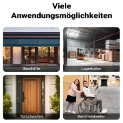 Wiltec Schwellenrampe bis 50 t, Rampe aus robustem Gummi 902 x 620 x 102 mm, gelbe Reflexionsbänder und Schraubrillen, Auffahrrampe für Pkw, Motorrad, Rollstuhl oder Lkw