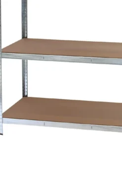 Wiltec Schwerlastregal 160x60x180cm, 175kg/Ablage, Steckregal verzinkt aus Stahl, Lastenregal mit 4 Ablagen, Werkstattregal
