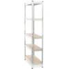 Wiltec Schwerlastregal 75x30x174cm, Gesamtlast 875kg, Steckregal verzinkt aus Stahl, Lastenregal mit 5 Ablagen, Werkstattregal