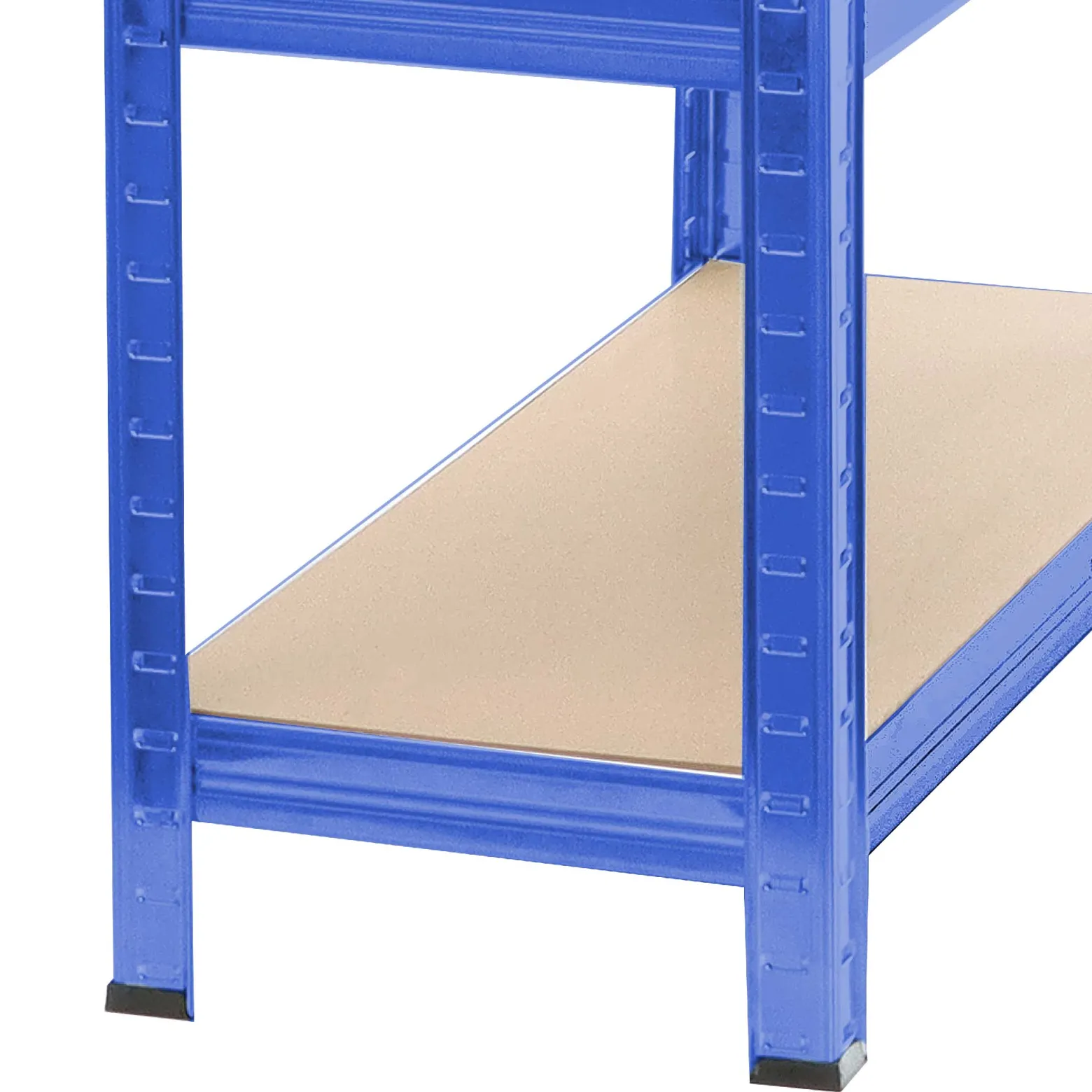 Wiltec Schwerlastregal 120x50x204cm, 200kg/Ebene, Steckregal blau, Lastenregal mit 5 Ablagen, Werkstattregal