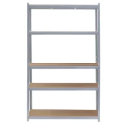 Wiltec Schwerlastregal 120x60x204cm, 200kg/Ablage, Steckregal verzinkt aus Stahl, Lastenregal mit 5 Ablagen, Werkstattregal