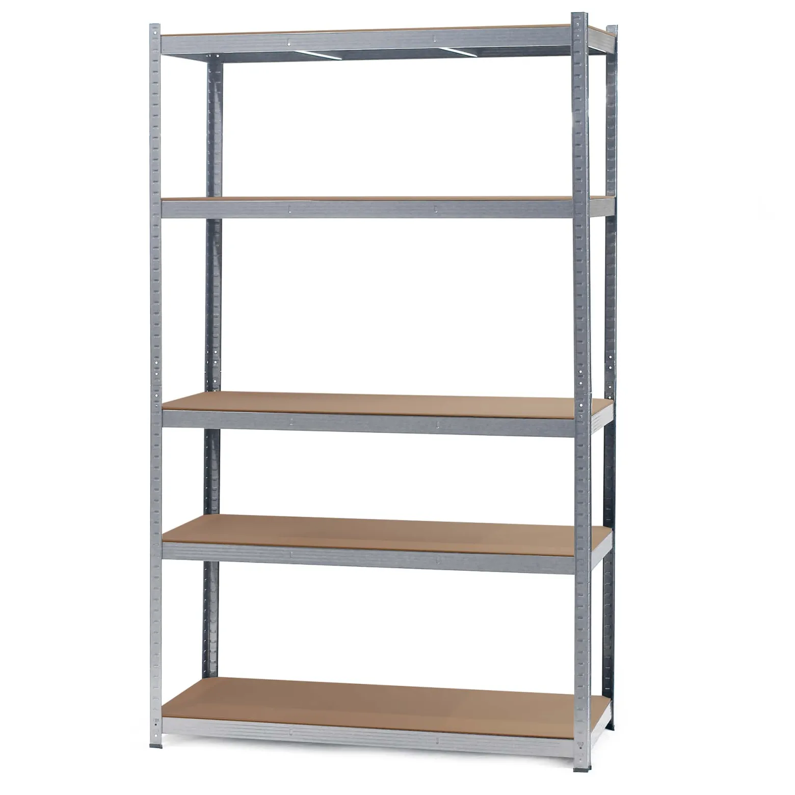 Wiltec Schwerlastregal 120x60x204cm, 200kg/Ablage, Steckregal verzinkt aus Stahl, Lastenregal mit 5 Ablagen, Werkstattregal