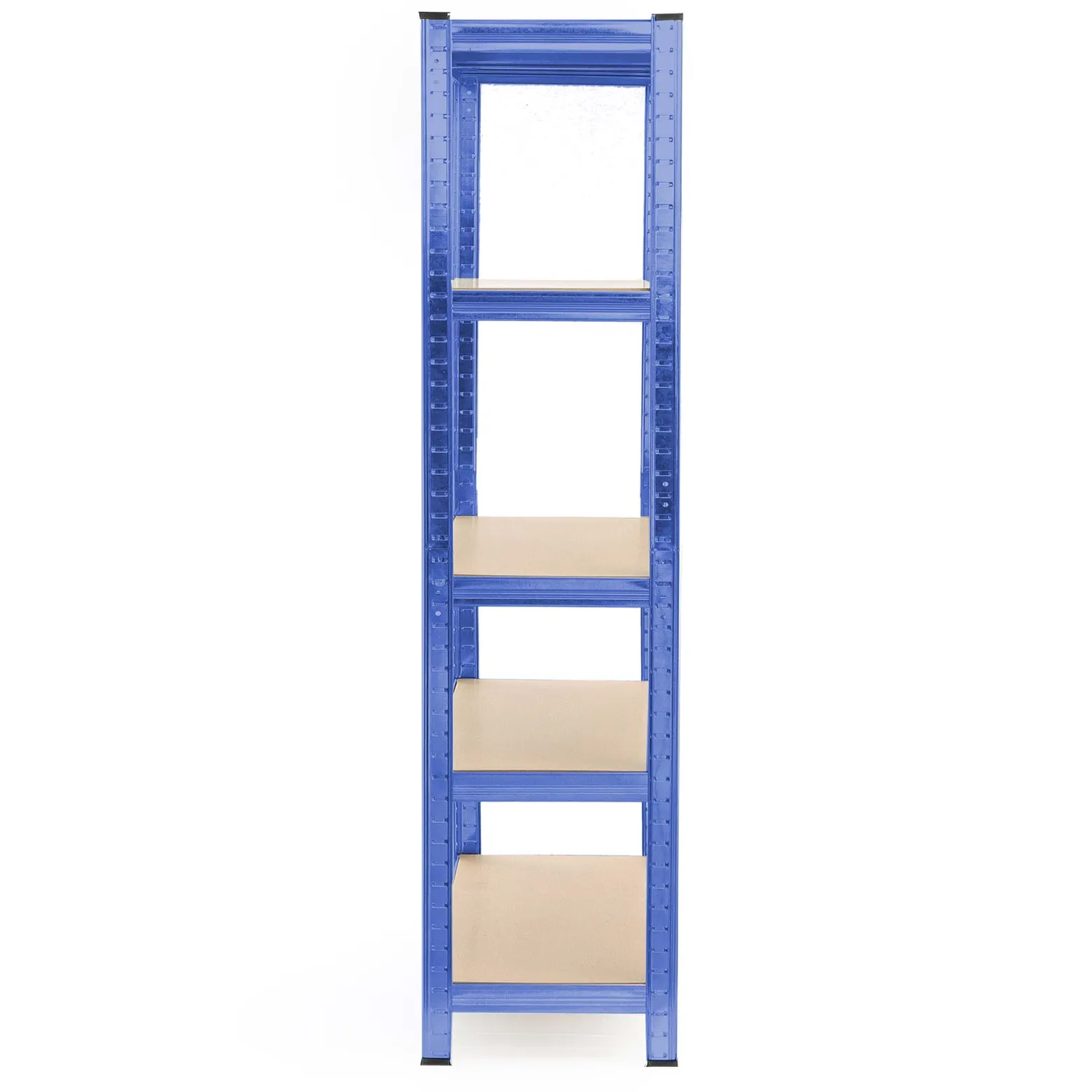 Wiltec Schwerlastregal 120x60x204cm, 200kg/Ebene, Steckregal blau, Lastenregal mit 5 Ablagen, Werkstattregal