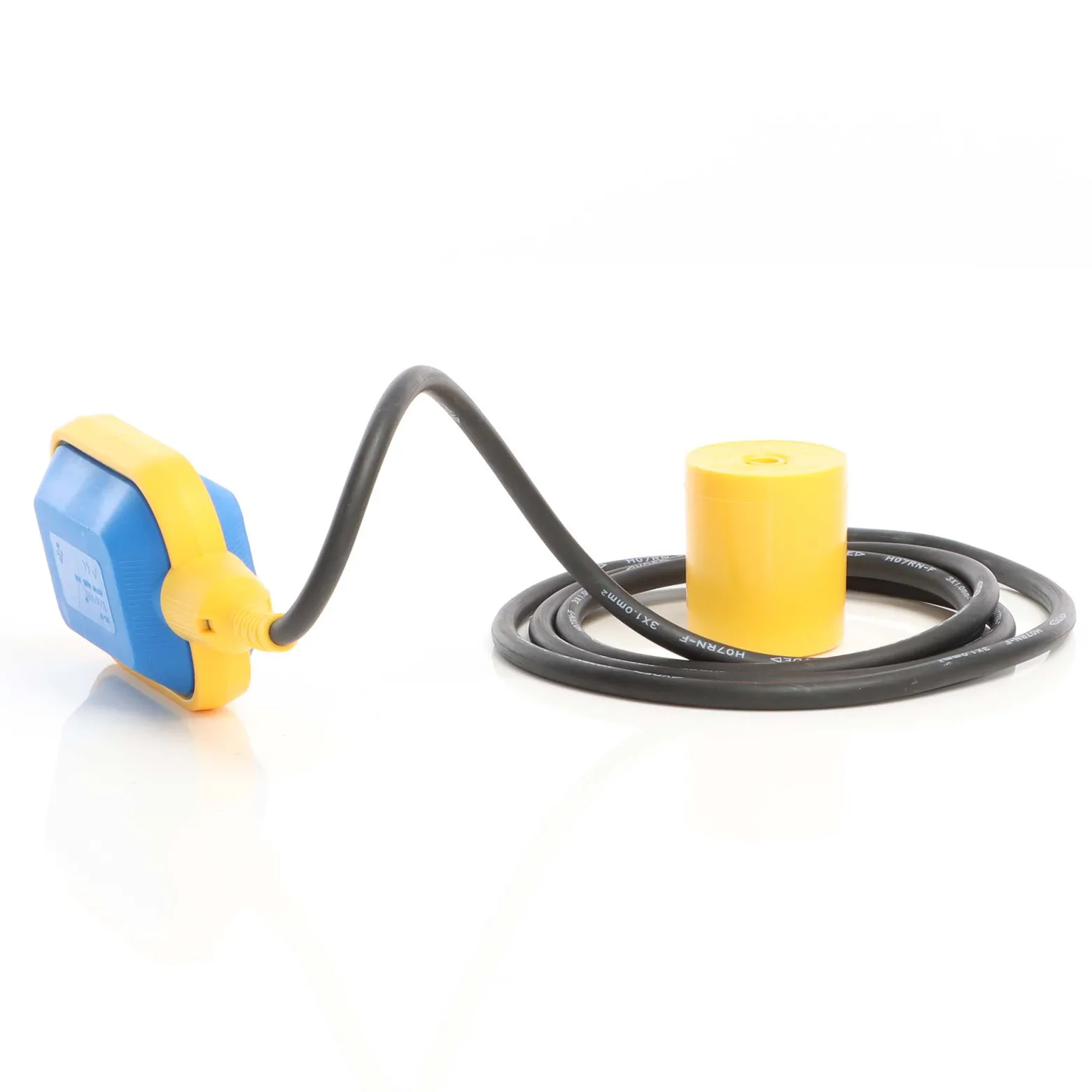 Wiltec Schwimmerschalter für Pumpen, 230VAC 16A, Pegelschalter für Tauchpumpen, Wechsler mit 2 m Kabel